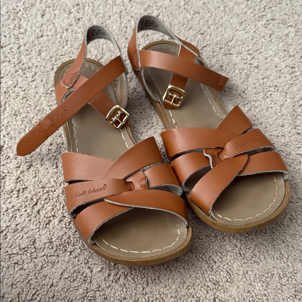Salt Water Women's Brown Leather Sandals
